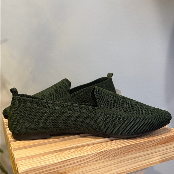 HP🌈 BNWT! H Halston Olive Green Fabric Women’s Loafers HH - Deniero Size 7 - Picture 6 of 13